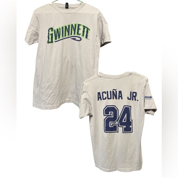 Rare Ronald Acuna Jr Gwinnett Stripers Minor League Baseball T - Picture 1 of 5